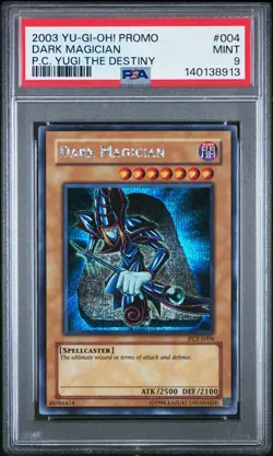 2003 YU-GI-OH! PROMO POWER OF CHAOS: YUGI THE DESTINY #004 DARK MAGICIAN PSA 9 - Image 1