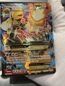 Pokemon TCG M Camerupt EX XY198a Black Star Promo Alternate Art Mega Holo LP - Image 3