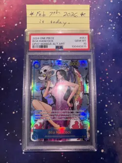 2024 One piece TCG OP07 Hancock Manga Alternate Art, English, PSA 10 - Image 1