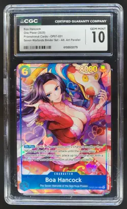 2025 ONE PIECE CCG BOA HANCOCK OP07-051 PROMO ALT ART CGC 10 A PT - Image 1