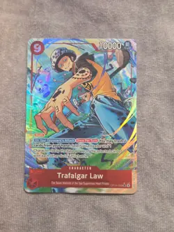 One Piece The Azure Sea's Seven Trafalgar Law OP14-009 Alternate Alt Art NM - Image 1