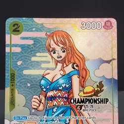 One Piece TCG O-Nami Nami OP06-101 25-26 Championship Promo Stamped 2025 Gold NM - Image 3