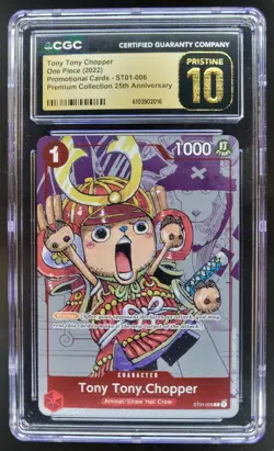 2022 ONE PIECE CCG TONY TONY CHOPPER 25TH ST01-006 CGC 10 PRISTINE B PT - Image 1
