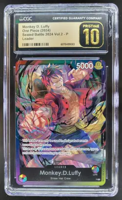 2024 ONE PIECE CCG MONKEY D. LUFFY LEADER SEALED BATTLE CGC 10 PRISTINE C PT - Image 1