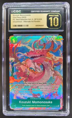 2025 ONE PIECE CCG KOUZUKI MOMONOSUKE ALT ART OP10-028 CGC 10 PRISTINE C PT - Image 1