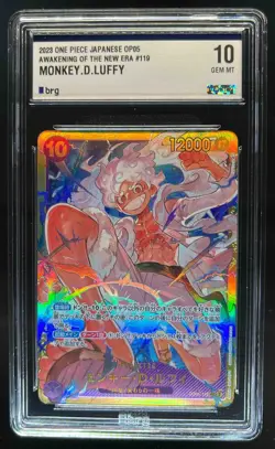 2023 One Piece Japanese OP05 Monkey D Luffy Awakening of the New Era #119 BRG 10 - Image 1