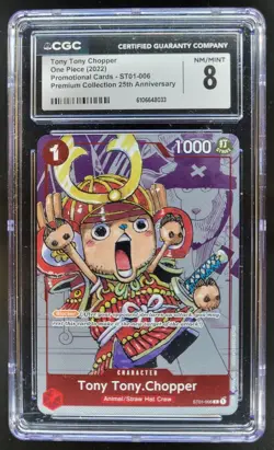 2022 ONE PIECE CCG TONY TONY CHOPPER 25TH ST01-006 CGC 8 B PT - Image 1