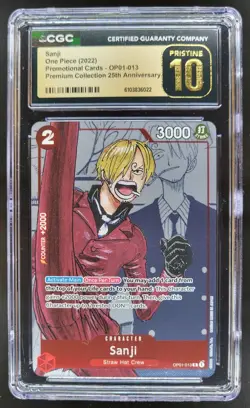 2022 One Piece Romance Dawn Sanji Alternate Art #OP01-013 CGC 10 PRISTINE B PT - Image 1