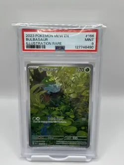 2023 Pokemon TCG S&V 151 Bulbasaur Illustration Rare PSA 9 Mint #166/165 - Image 1
