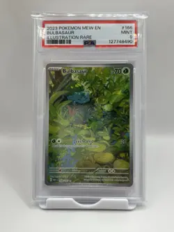 2023 Pokemon TCG S&V 151 Bulbasaur Illustration Rare PSA 9 Mint #166/165 - Image 2