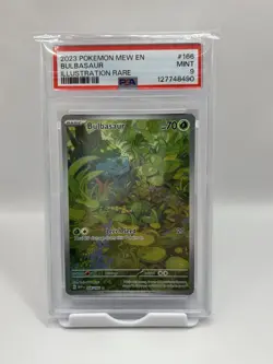 2023 Pokemon TCG S&V 151 Bulbasaur Illustration Rare PSA 9 Mint #166/165 - Image 3