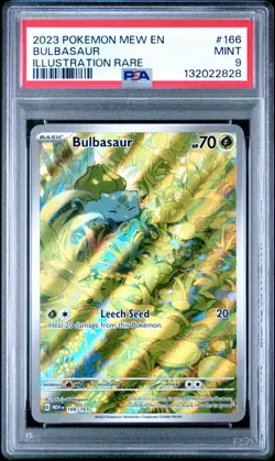PSA 9 MINT | Pokemon TCG | Bulbasaur | 151 166/165 | Illustration Rare - Image 1