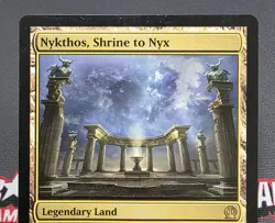 MTG Nykthos, Shrine to Nyx- DAMAGED -Theros Magic the Gathering Card # 223 - Image 3