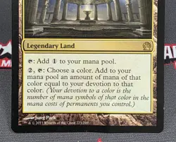 MTG Nykthos, Shrine to Nyx- DAMAGED -Theros Magic the Gathering Card # 223 - Image 4