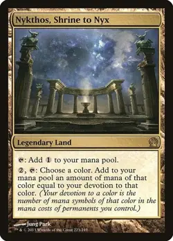 Nykthos, Shrine to Nyx (Theros) RARE MtG TCG Card # 223 - Image 1