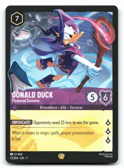 Donald Duck - Flustered Sorcerer #73 Disney Lorcana - Archazias Island - Image 1