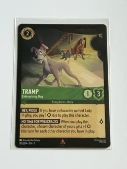 Tramp Enterprising Dog 110 Disney Lorcana Archazias 2025 Mint - 9.0 + Rare - Image 3