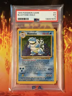 1999 Pokemon TCG Base Set Blastoise Holo PSA 5 - Image 1