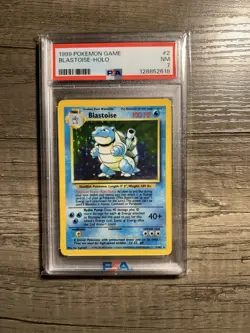 1999 Pokemon TCG Blastoise Holo Rare 2/102 PSA 7 Mint Base Set - Image 1