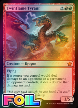 x1 Twinflame Tyrant FDN Foundations MTG 97 FOIL MYTHIC M/NM 1x - Image 1