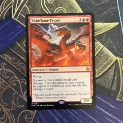 MTG Twinflame Tyrant Normal NM Foundations Magic 97 - Image 1