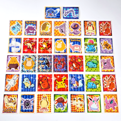 Vintage Pokemon Merlin Sticker Lot Of 37 - Regular (3 Holos included) Near Mint - Image 1