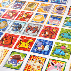 Vintage Pokemon Merlin Sticker Lot Of 37 - Regular (3 Holos included) Near Mint - Image 3