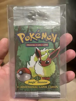 1999 Factory Sealed Pokemon Jungle Booster Pack Flareon Art Long Crimp English - Image 1