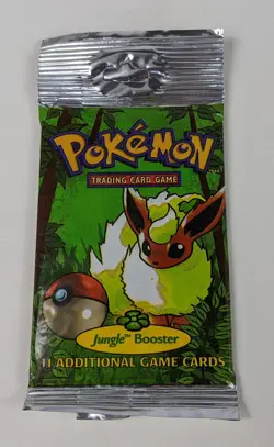1999 Factory Sealed Pokemon Jungle Booster Pack Flareon Art Long Crimp English 2 - Image 2