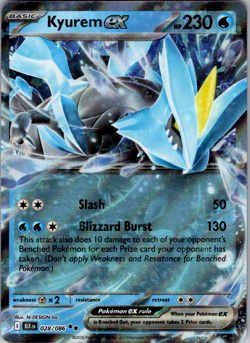 Pokemon TCG Kyurem ex 028/086 Black Bolt & White Flare Double Rare Holo NM Card - Image 1