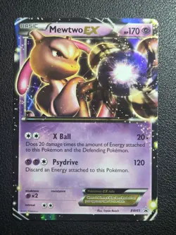 Mewtwo EX BW45 Black & White Black Star Promo Pokemon TCG Card - VLP - Image 2