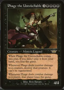 Magic The Gathering, Phage the Untouchable, Legions Regular - Image 1
