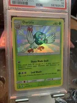 PSA 10 Dartrix Holo Hidden Fates SV3 Gem Mint Pokemon Card - Image 2