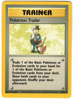 Pokemon Trader 77/102 Base Set Regular Rare Vintage Pokemon Card - Image 1