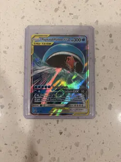 Pokemon TCG Magikarp and Wailord GX Holo Card SM166 TAG TEAM Heavily Played - Image 1
