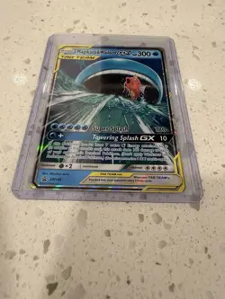Pokemon TCG Magikarp and Wailord GX Holo Card SM166 TAG TEAM Heavily Played - Image 3