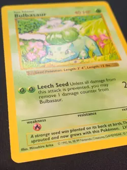 BULBASAUR (SHADOWLESS) - 044/102 - BASE SET - POKEMON CARD - LP - Image 3
