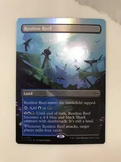 Restless Reef Foil Extended Borderless MTG Magic the Gathering Card NM Mint LCI - Image 1