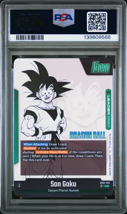2025 DRAGON BALL SUPER CARD GAME FUSION WORLD MANGA BOOSTER 02 SON GOKU PSA 10 - Image 2