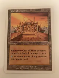 MTG NM City Of Brass 7th Edition Free Shipping In The US With Tracking - Image 1