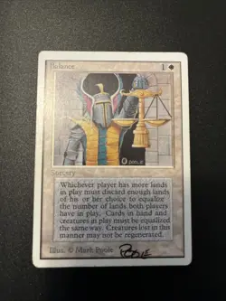 Balance (Unlimited) LP vintage MTG Signed By Mark Poole - Image 1