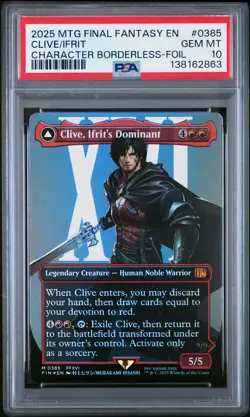 2025 MTG FINAL FANTASY CLIVE, IFRIT'S DOMINANT/IFRIT, WARDEN OF INFERNO PSA 10 - Image 1