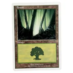 Forest 330 - 7th Edition - Magic The Gathering MTG - Land - Lightly Played - Image 2
