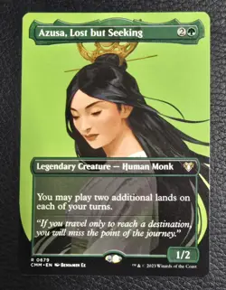 Azusa, Lost but Seeking (Borderless) Commander Masters Regular MTG NM Magic - Image 1