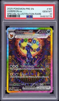 Umbreon ex 161/131 PRE EN Prismatic Evolutions SIR 2025 Pokemon Gem Mint PSA 10 - Image 1