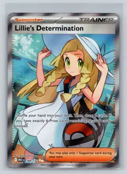 Pokemon TCG Lillie's Determination Trainer Card 169/132 Holo Rare - Image 1