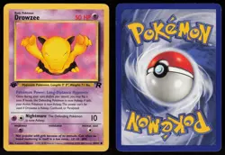 Drowzee 54/82 Common Team Rocket 1st Edition Pokemon - Image 3