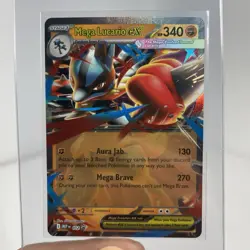 Pokemon TCG Mega Lucario ex #012 Mega Evolution Holo Black Star Promo - Image 1