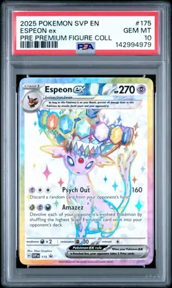2025 POKEMON SVP EN-SV BLACK STAR PROMO #175 ESPEON EX PSA 10 - Image 1