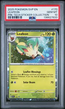 2025 POKEMON SVP EN-SV BLACK STAR PROMO #170 LEAFEON PSA 10 - Image 1